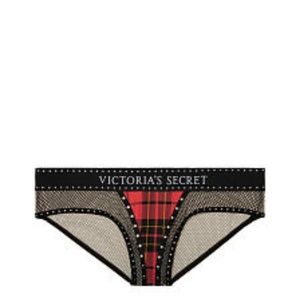 Victoria's Secret VSX Balmain Plaid Fishnet Panty